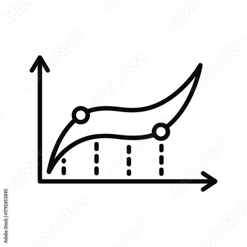 Ease animation graph showing curve and points