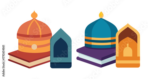 Islamic architecture and religious headwear collection