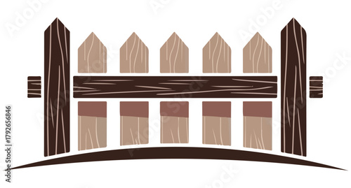 Fence icon set design template collection vector illustration isolated on white background wooden and metal fence symbols, wooden fences icon. wooden fences sign. fence of wood.