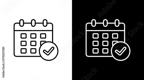 Foto Adherence  White Icon Set Design