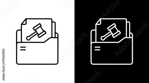 Archive  White Icon Set Design