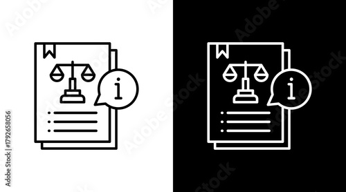 Information  White Icon Set Design