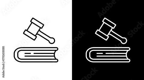 Constitution  White Icon Set Design