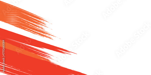 Abstract Sports Background with Orange and Red Gradient Brushstrokes and Halftone Effect