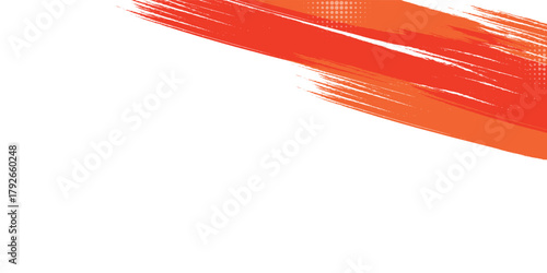 Abstract Sports Background with Orange and Red Gradient Brushstrokes and Halftone Effect