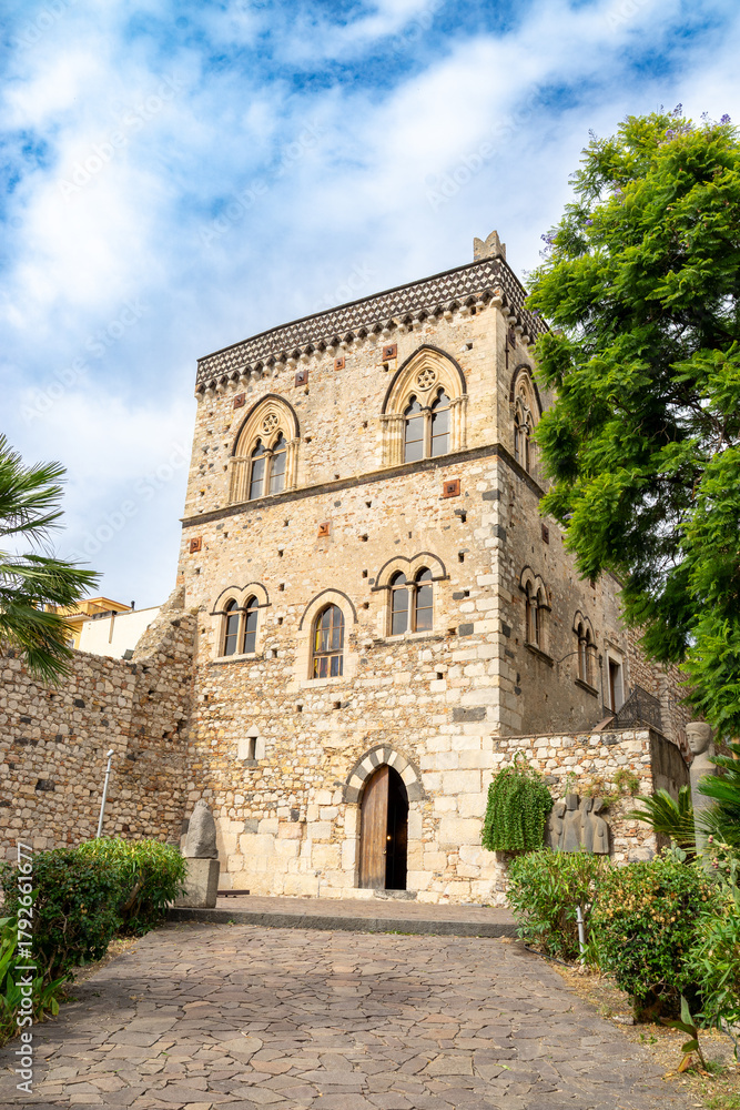 Fototapeta premium Palace of the Dukes of Santo Stefano in Taormina, Sicily, Italy.