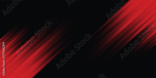 Halftone dots red and blue color pattern gradient grunge texture background. Dot pop art comic sport style vector illustration. modern background