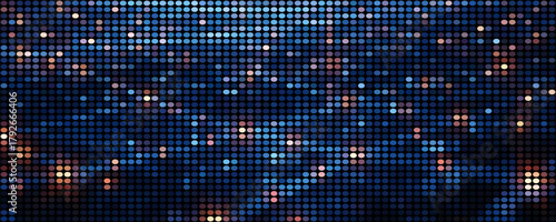 Abstract glowing dots mesh cyberspace technology background.