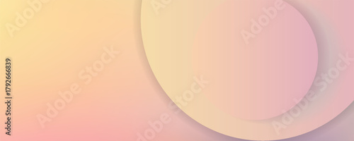 A simple 2D circle gradient pastel pink tone abstract background