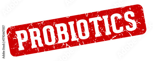 probiotics rectangular sign. probiotics stamp