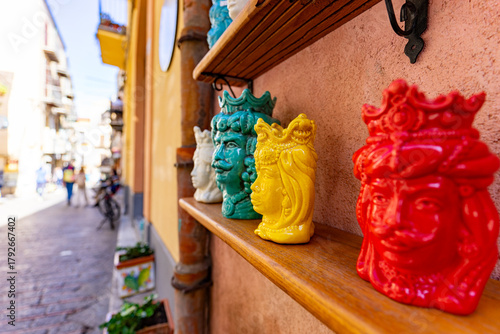 Typical sicilian ceramic moor's head or 