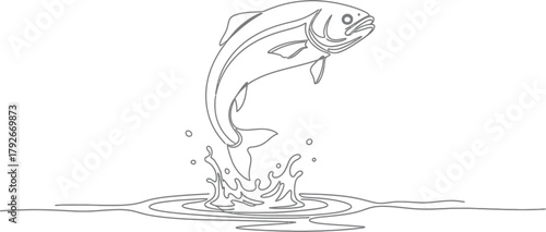 Hand drawn vector illustration of fish and hot dog sketch