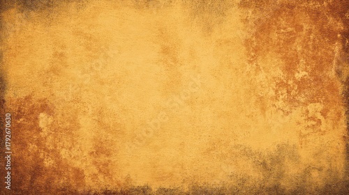A distressed, grunge gold and brown textured background with an aged, vintage feel. Features a rough surface with darker borders and varying intensity of rust-like patterns, blurred orange background