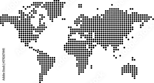 World map in polygon shape pattern.  Polygon dot map showcasing a powerful design element for geographical graphic design elements. Polygon dot pattern background for a technology company