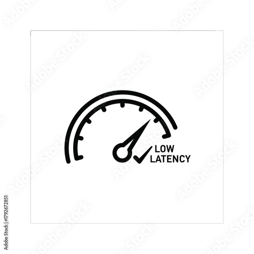 Speedometer icon indicating low latency