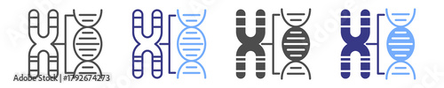 chromosome icon set multiple style
