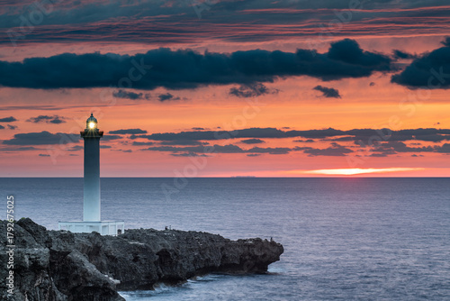 A beautiful lighthouse as the sun goes down