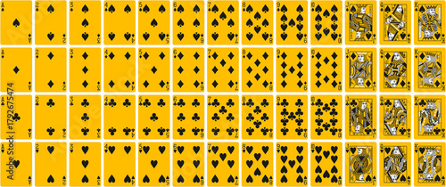 High-Quality Playing Cards Set - Amber Fill
