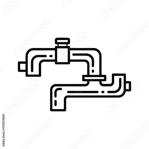 Industrial pipe system with valves and connectors
