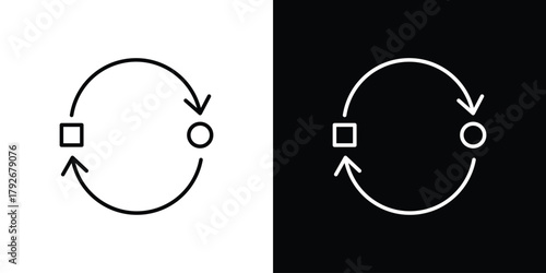 Adaptation icons. Editable Stroke. logotype design concept