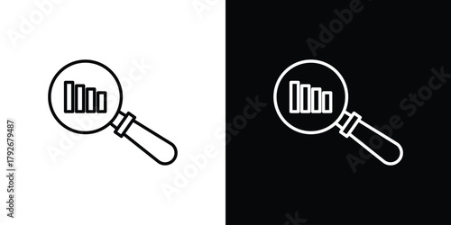 Analysis icons. Editable Stroke. logotype design concept