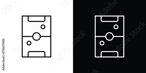 Air hockey icons. Editable Stroke. logotype design concept