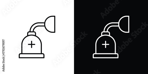 Anesthesia icons. Editable Stroke. logotype design concept