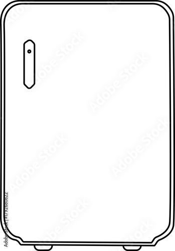 Refrigrator collection icon. Can be used for coloring books.Coloring vector basic element graphic design.Vector of a coloring of a refrigrator. refrigrator technology outline icon.