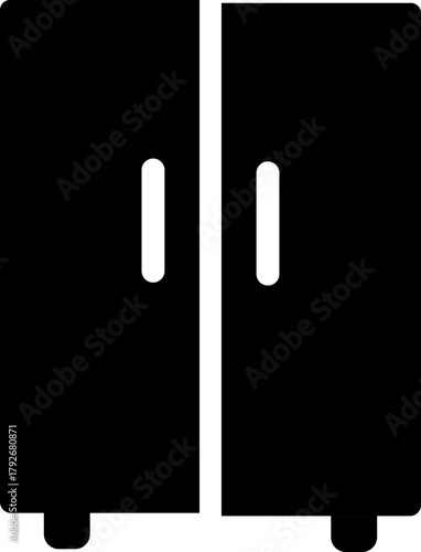 Refrigrator collection icon. Can be used for coloring books.Coloring vector basic element graphic design.Vector of a coloring of a refrigrator. refrigrator technology outline icon.