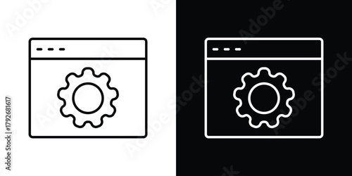 Backend icons. Editable Stroke. logotype design concept