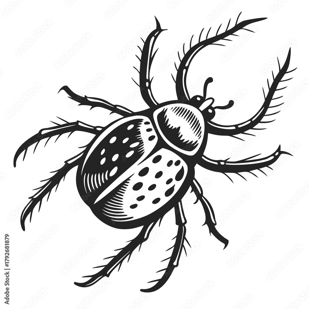 Obraz premium black spider vector illustration