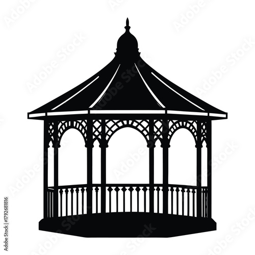 Vintage Gazebo Silhouette