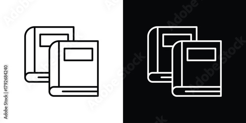 Books icons. Editable Stroke. logotype design concept