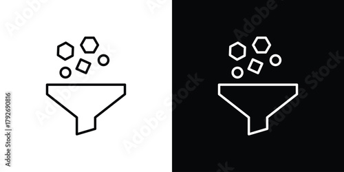 Content curation icons. Editable Stroke. logotype design concept