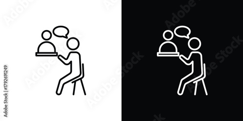 Counselling icons. Editable Stroke. logotype design concept