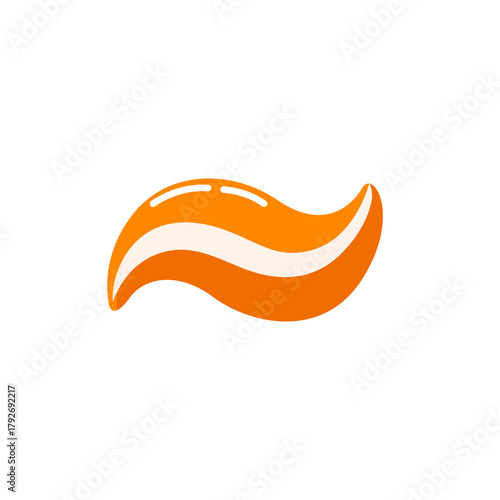 Small blob of toothpaste. Oral hygiene and daily routine concept. Simple vector isolated illustration.