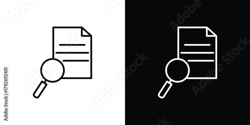 Defining icons. Editable Stroke. logotype design concept