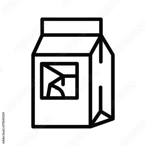 3d mockup of a milk carton or juice box with a window