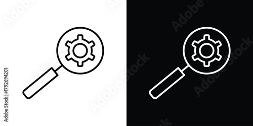 Due diligence icons. Editable Stroke. logotype design concept