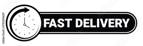 fast Delivery Badge Collection  Stickers and Labels for Online Orders and Logistics