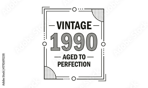 vintage 1990 aged to perfection t shirt design