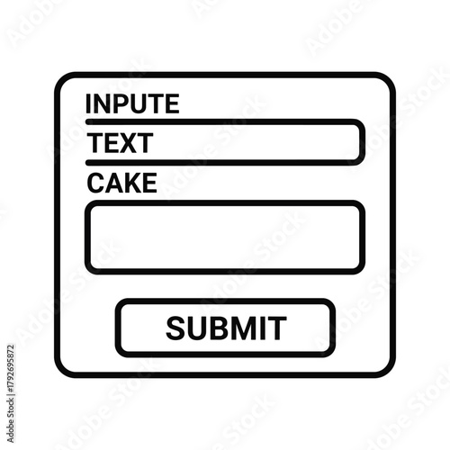 Input form with text fields and submit button