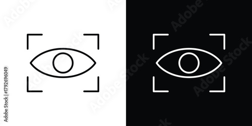 Eye tracking icons. Editable Stroke. logotype design concept