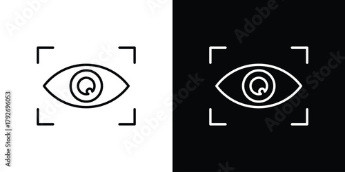 Eye tracking icons. Editable Stroke. logotype design concept