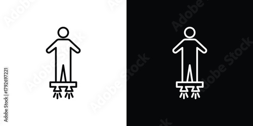 Flyboard icons. Editable Stroke. logotype design concept