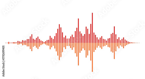 Red and Yellow Sound Wave Visualization.