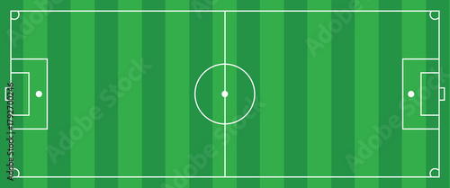Football field. Football field lines style. Black field and stadium outline scheme on white background. vector