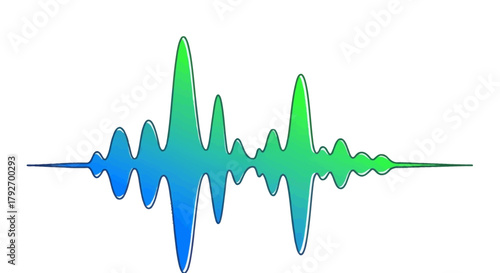Vibrant audio waveform visualization for sound analysis.