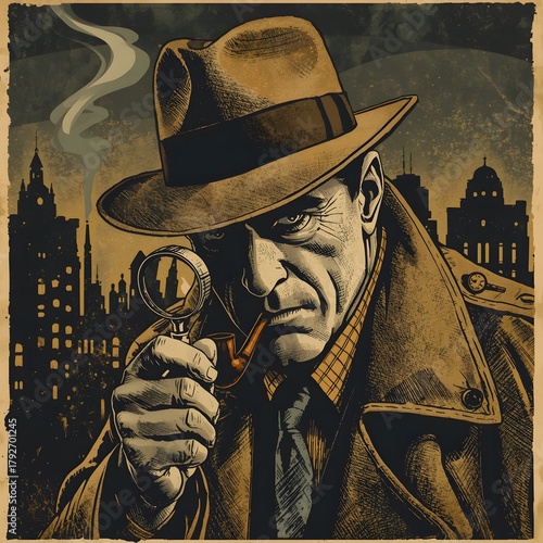 Detective with Magnifying Glass