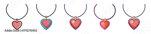 Heart necklace designs collection love family friendship jewelry accessory